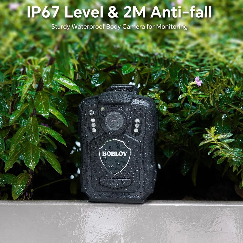 BOBLOV M5 Body Mounted Camera, 2K 128GB Camcorder, 4200mAh Battery for 12 Hours Video Record, IP67 Body Mounted Camera for Law Enforcement, Delivery (128GB NO GPS Version) - Image 4